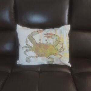 Coastal Crab Accent Pillow